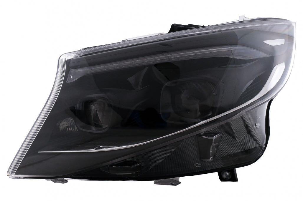 Complete Body Kit with LED Headlights & Red Clear LED Taillights for Mercedes Vito (2020–2024) LHD Halogen