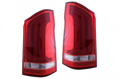 Complete Body Kit with LED Headlights & Red Clear LED Taillights for Mercedes Vito (2020–2024) LHD Halogen