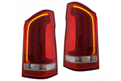 Complete Body Kit with LED Headlights & Red Clear LED Taillights for Mercedes Vito (2020–2024) LHD Halogen