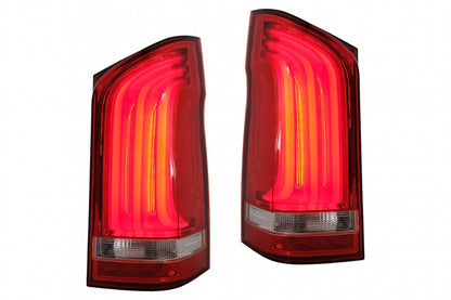 Complete Body Kit with LED Headlights & Red Clear LED Taillights for Mercedes Vito (2020–2024) LHD Halogen