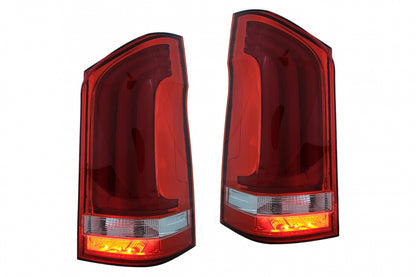 Complete Body Kit with LED Headlights & Red Clear LED Taillights for Mercedes Vito (2020–2024) LHD Halogen