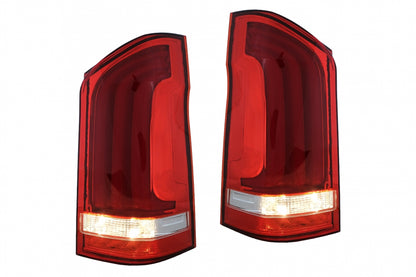 Complete Body Kit with LED Headlights & Red Clear LED Taillights for Mercedes Vito (2020–2024) LHD Halogen