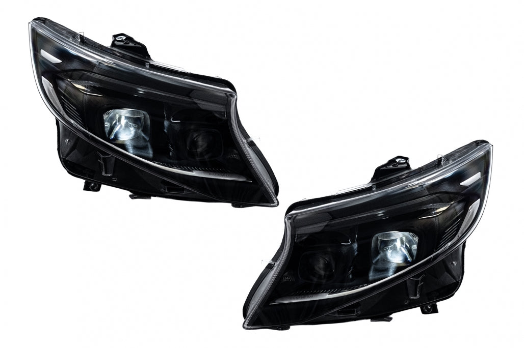 Complete Body Kit with LED Headlights & Taillights for Mercedes Vito (2020–2024) LHD Halogen