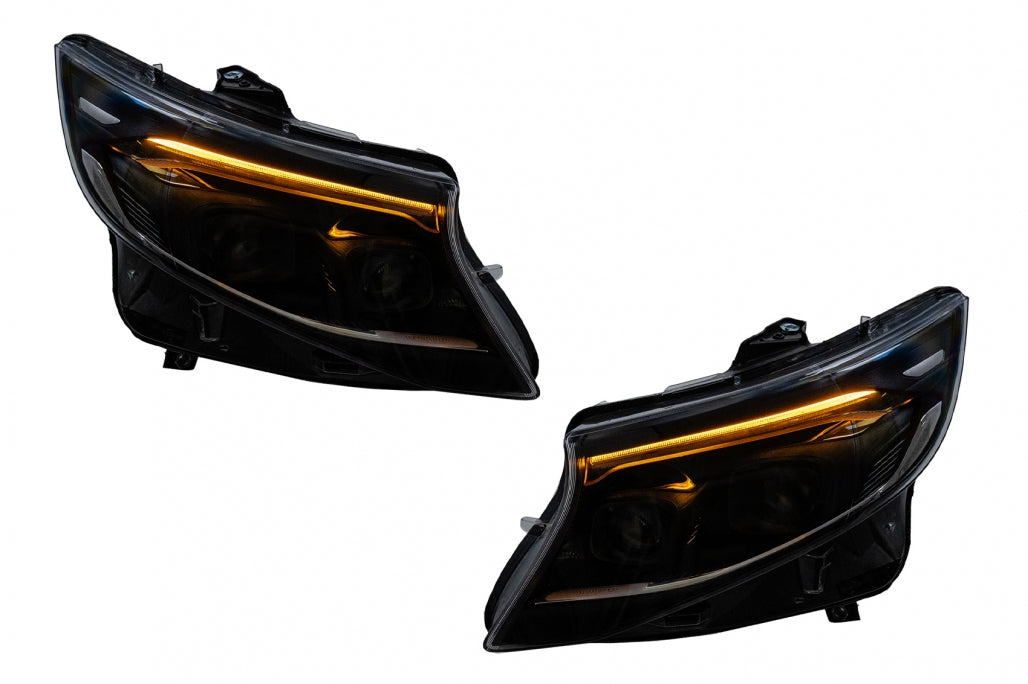Complete Body Kit with LED Headlights & Taillights for Mercedes Vito (2020–2024) LHD Halogen