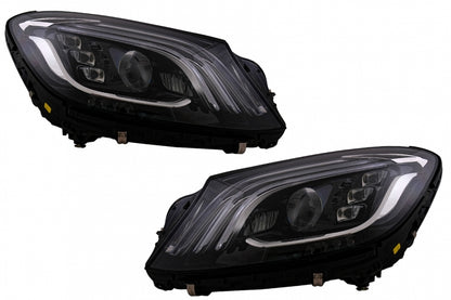 Complete Facelift Body Kit S63 Design with Chrome Exhaust Muffler Tips for Mercedes S-Class W222 LHD (2013–06.2017)