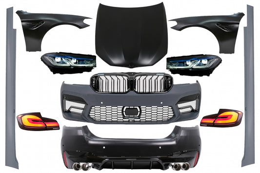 Complete G30 M5 Conversion Body Kit with LED Lights for BMW 5 Series F10 LHD (2010–2017)