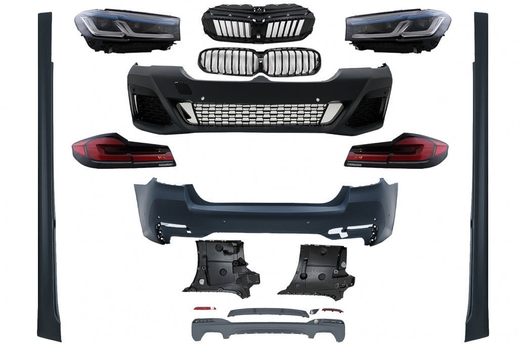 Complete LCI Conversion Body Kit with LED Lights for BMW 5 Series G30 Sedan (2017–2019) M-Tech Style