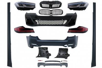 Complete LCI Conversion Body Kit with LED Lights for BMW 5 Series G30 Sedan (2017–2019) M-Tech Style