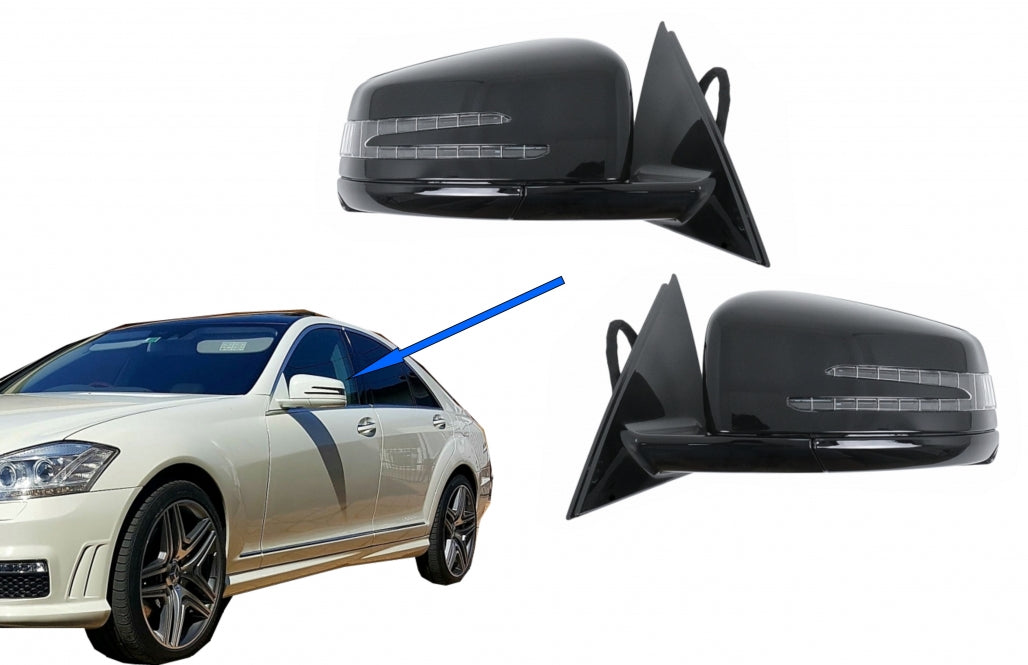 Complete Mirror Assembly Facelift Design for Mercedes S-Class W221 (2005–2010)