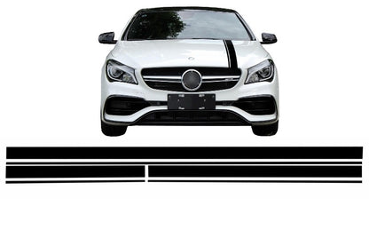 Decal Set 45 Design Matte Black for Mercedes A-Class W176 CLA W117 X117 C-Class W205 (2012–2018)