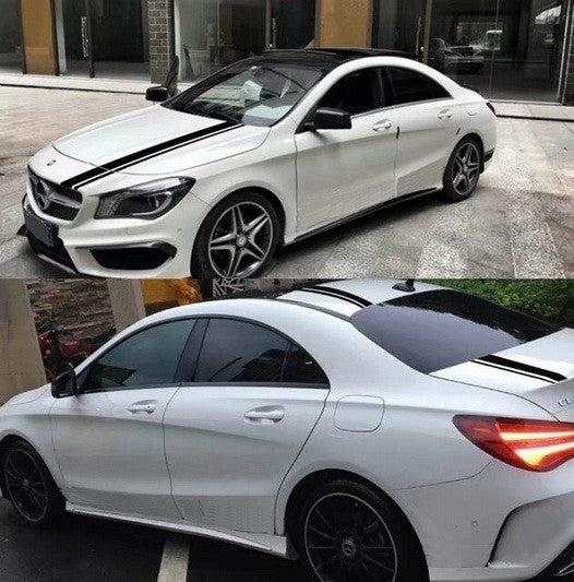 Decal Set 45 Design Matte Black for Mercedes A-Class W176 CLA W117 X117 C-Class W205 (2012–2018)
