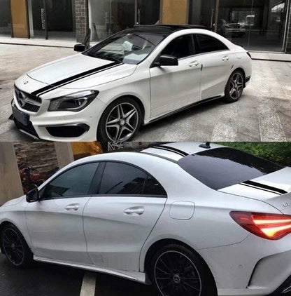 Decal Set 45 Design Matte Black for Mercedes A-Class W176 CLA W117 X117 C-Class W205 (2012–2018)