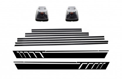 Door Moldings Strips Kit with Matte Black Side Decals and Turning Lights for Mercedes G-Class W463 (1989–2015)