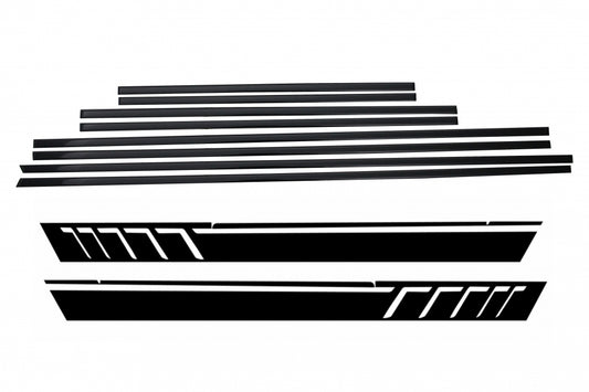Door Moldings Strips with Matte Black Side Decals for Mercedes G-Class W463 (1989–2017)