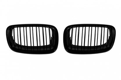 Double Slat Kidney Grilles Black Lacquer for BMW X5 E70 X6 E71 (2007-2013)