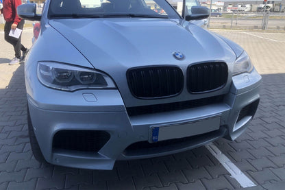 Double Slat Kidney Grilles Black Lacquer for BMW X5 E70 (2007-2013) X6 E71 (2008-2011)