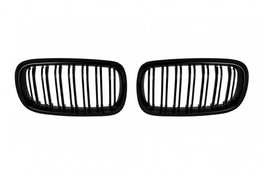 Double Slat Kidney Grilles Black Lacquer for BMW X5 F15 (2013-2018) X6 F16 (2014-2019)