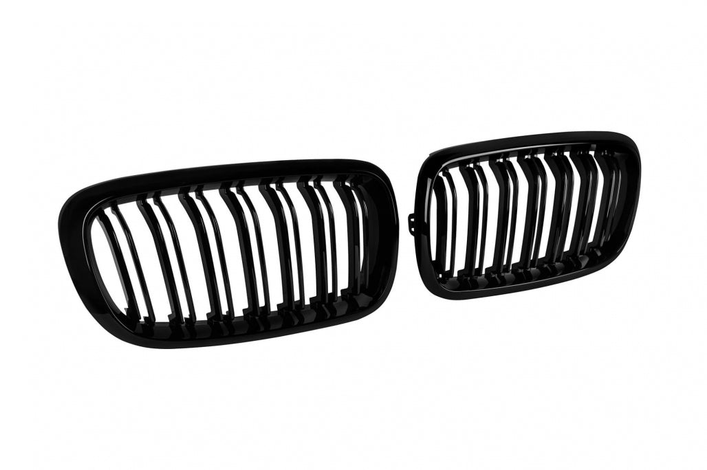Double Slat Kidney Grilles Black Lacquer for BMW X5 F15 (2013-2018) X6 F16 (2014-2019)