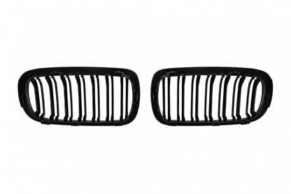 Double Slat Kidney Grilles Black Lacquer for BMW X5 F15 (2013-2018) X6 F16 (2014-2019)