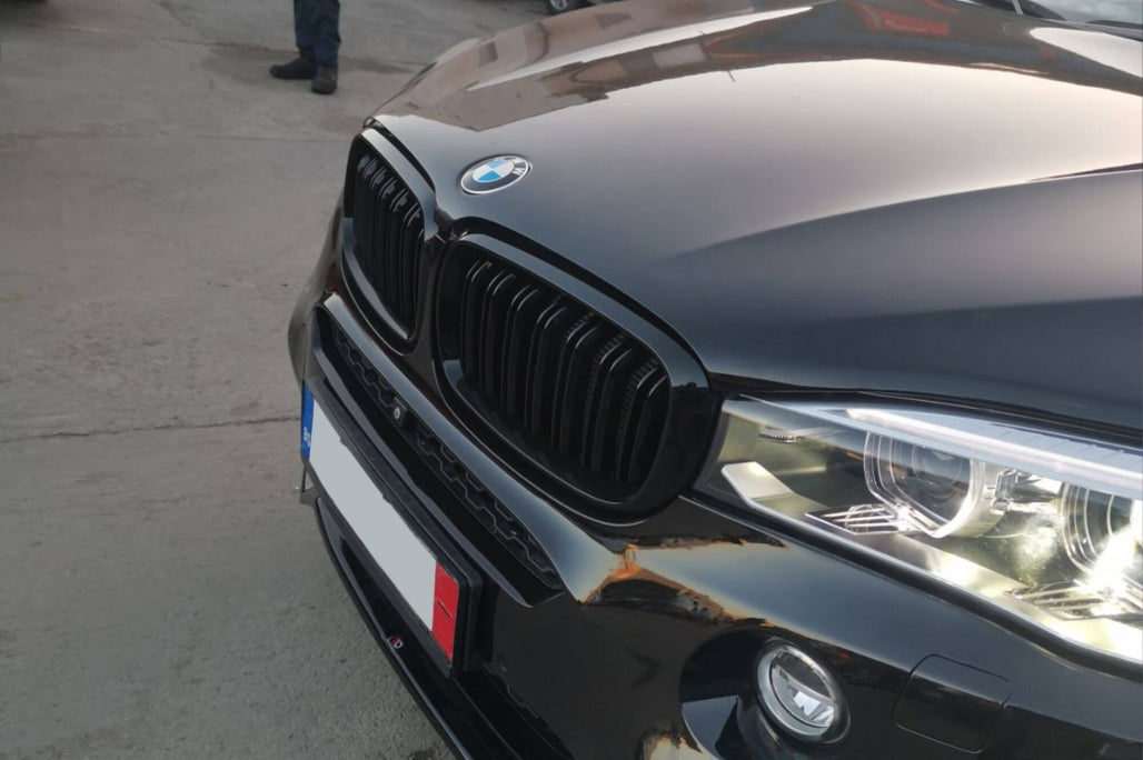 Double Slat Kidney Grilles Black Lacquer for BMW X5 F15 (2013-2018) X6 F16 (2014-2019)