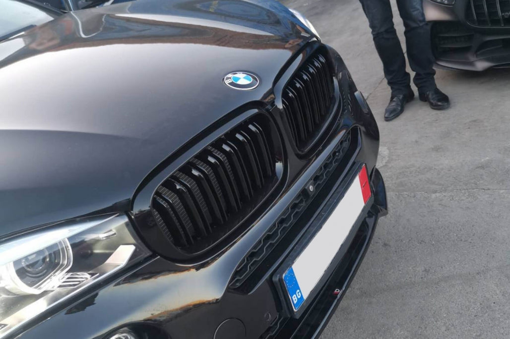 Double Slat Kidney Grilles Black Lacquer for BMW X5 F15 (2013-2018) X6 F16 (2014-2019)