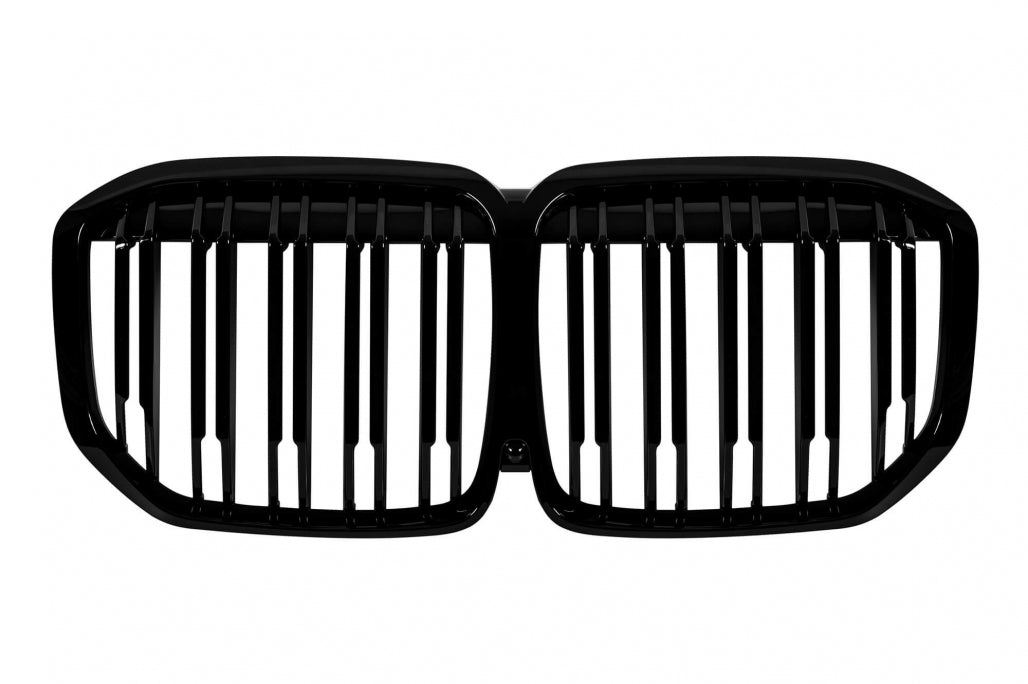 Double Slat Kidney Grilles Black Lacquer for BMW X7 G07 (2018-2022)