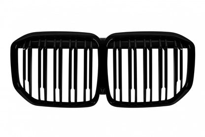 Double Slat Kidney Grilles Black Lacquer for BMW X7 G07 (2018-2022)