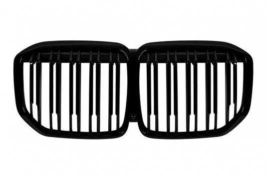 Double Slat Kidney Grilles Black Lacquer for BMW X7 G07 (2018-2022)