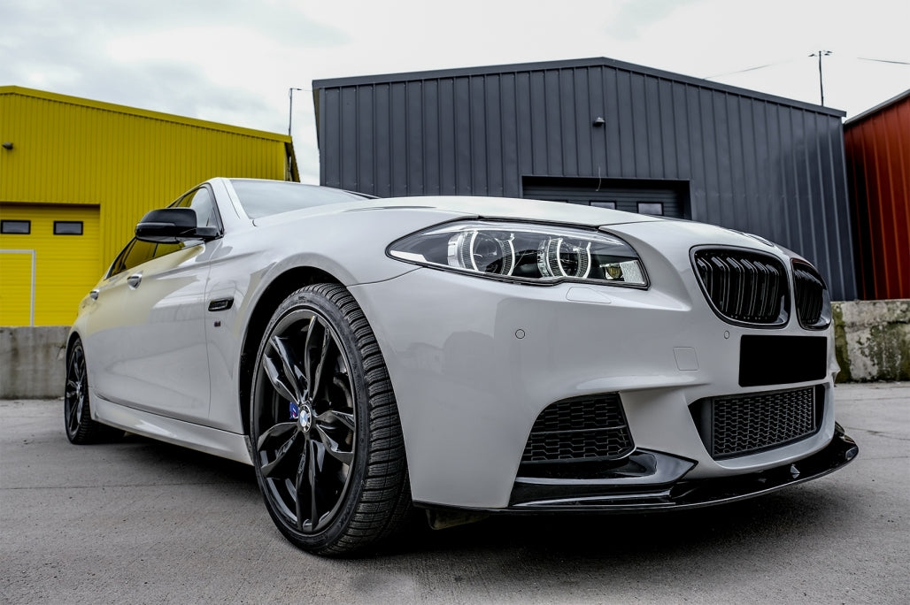 Double Stripe Kidney Grilles Piano Black for BMW 5 Series F10 F11 (2010-2017)