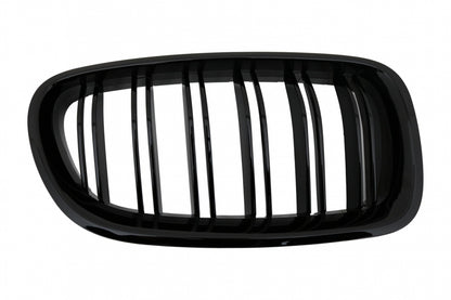Double Stripe Kidney Grilles Piano Black for BMW 5 Series F10 F11 (2010-2017)