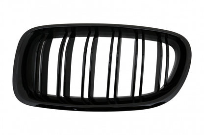 Double Stripe Kidney Grilles Piano Black for BMW 5 Series F10 F11 (2010-2017)