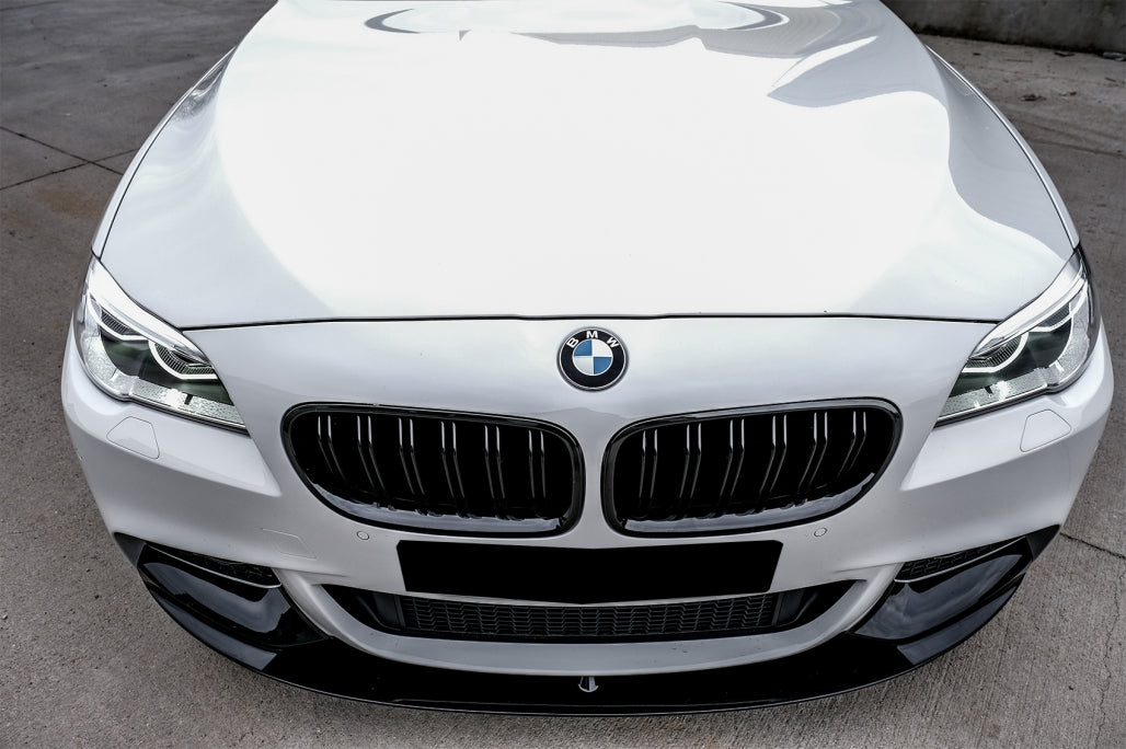 Double Stripe Kidney Grilles Piano Black for BMW 5 Series F10 F11 (2010-2017)