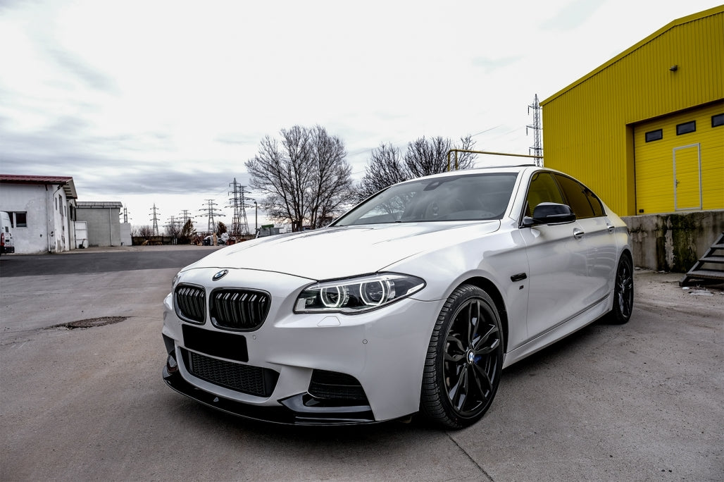 Double Stripe Kidney Grilles Piano Black for BMW 5 Series F10 F11 (2010-2017)