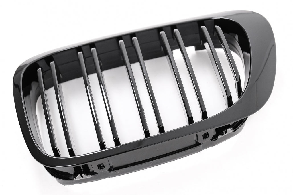 Double Stripe Kidney Grilles for BMW 3 Series E46 Coupe Cabrio (1999–2002) Non-Facelift Piano Black