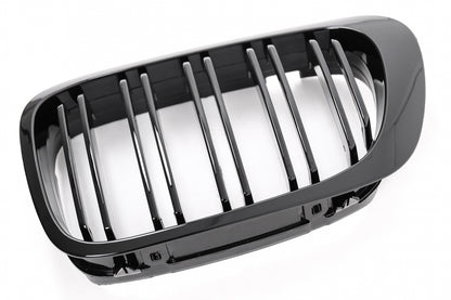 Double Stripe Kidney Grilles for BMW 3 Series E46 Coupe Cabrio (1999–2002) Non-Facelift Piano Black