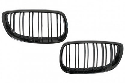 Double Stripe Kidney Grilles for BMW 3 Series E92 E93 (2006–2009) Pre-LCI Coupe Convertible Piano Black