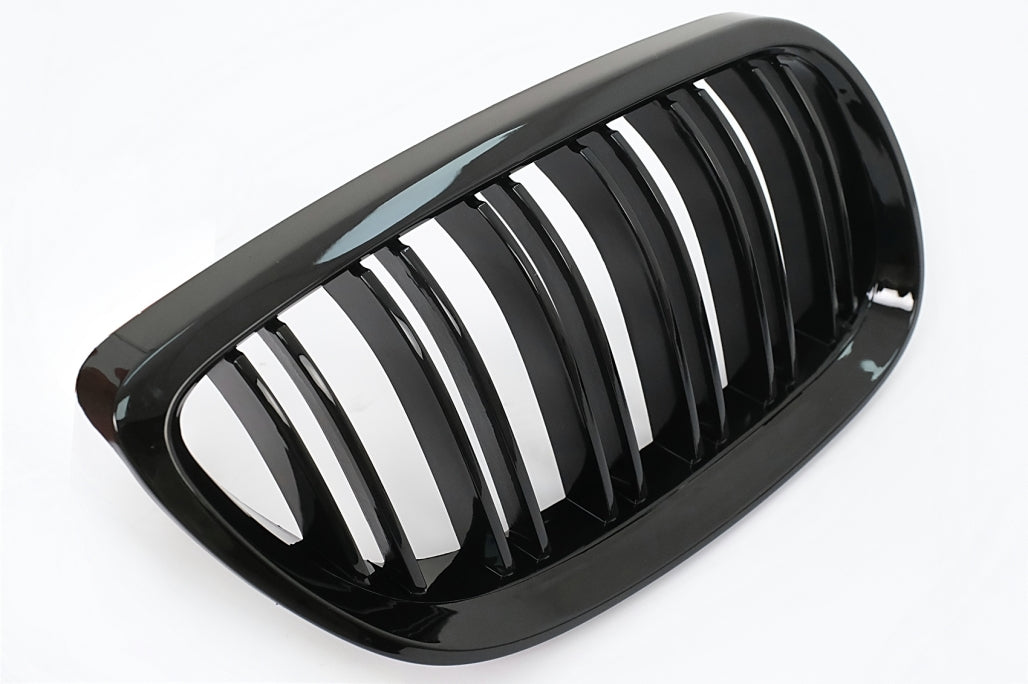Double Stripe Kidney Grilles for BMW 3 Series E92 E93 (2006–2009) Pre-LCI Coupe Convertible Piano Black
