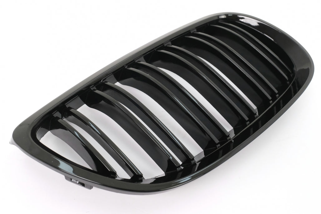 Double Stripe Kidney Grilles for BMW 3 Series E92 E93 (2006–2009) Pre-LCI Coupe Convertible Piano Black