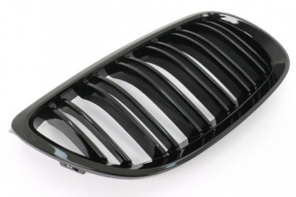 Double Stripe Kidney Grilles for BMW 3 Series E92 E93 (2006–2009) Pre-LCI Coupe Convertible Piano Black