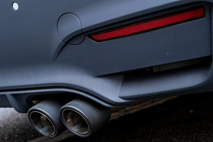 Dual Twin Exhaust Muffler Tips Matte Carbon Fiber for Universal Fit 6cm Inlet
