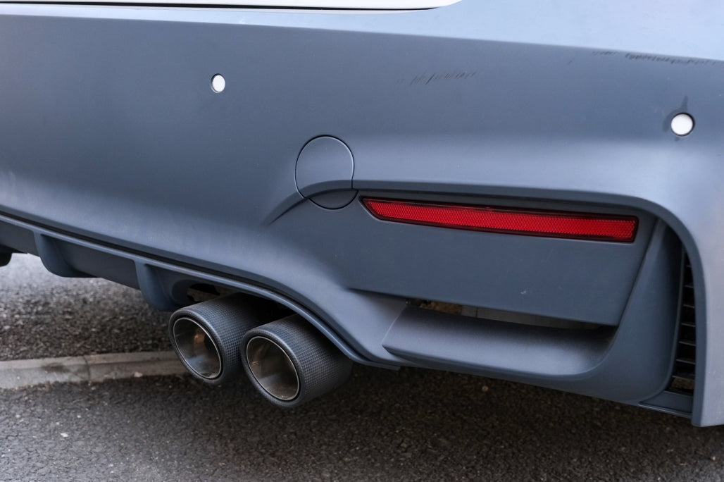 Dual Twin Exhaust Muffler Tips Matte Carbon Fiber for Universal Fit 6cm Inlet