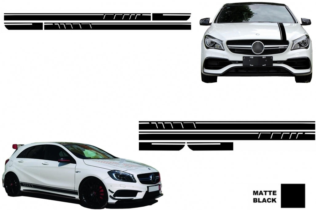 Edition 1 Style Decal Set Matte Black for Mercedes CLA W117 C117 X117 and A-Class W176 (2012–2018)