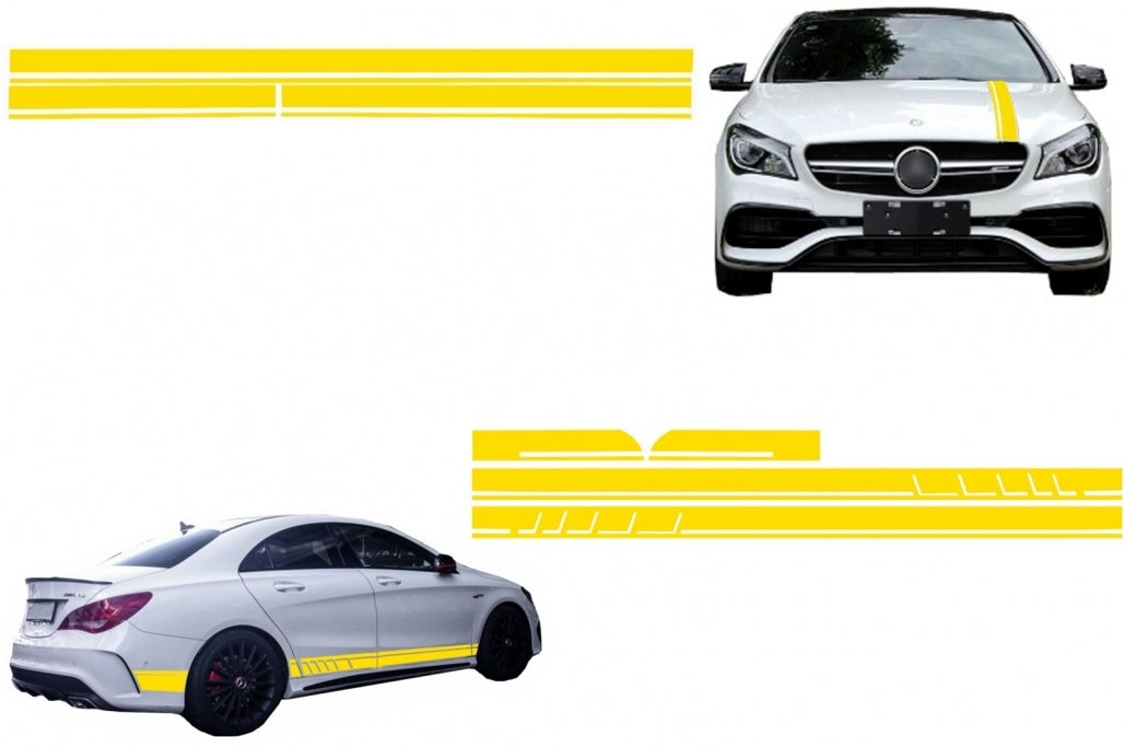 Edition 1 Style Decal Set Matte Yellow for Mercedes CLA W117 C117 X117 and A-Class W176 (2012–2018)