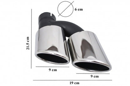 Exhaust Muffler Tip Tail Pipe Left Side compatible with Audi A3 A4 A5 A6 A7 A8 to S3 S4 S5 S6 S7 S8 SQ3 SQ5 S-Design