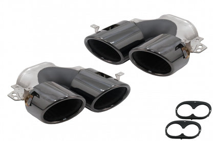Exhaust Muffler Tips 45S Design Black for Mercedes A-Class W177 V177 CLA C118 X118 GLA H247 GLB X247 (2018–Up)