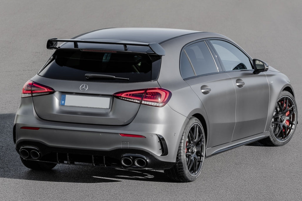 Exhaust Muffler Tips 45S Design Black for Mercedes A-Class W177 V177 CLA C118 X118 GLA H247 GLB X247 (2018–Up)