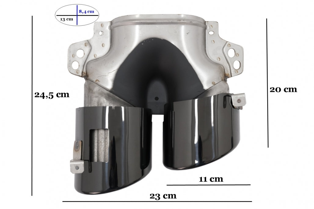 Exhaust Muffler Tips 45S Design Black for Mercedes A-Class W177 V177 CLA C118 X118 GLA H247 GLB X247 (2018–Up)