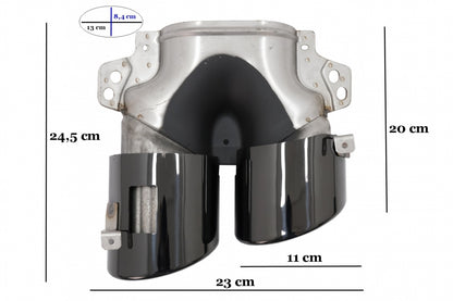 Exhaust Muffler Tips 45S Design Black for Mercedes A-Class W177 V177 CLA C118 X118 GLA H247 GLB X247 (2018–Up)