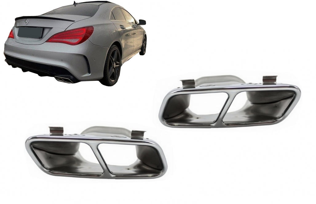 Exhaust Muffler Tips A45 CLA45 Design for Mercedes A-Class W176 CLA W117 C117 (2012–2018)