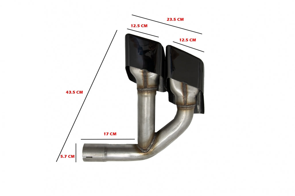 Exhaust Muffler Tips Black SQ7 Design for Audi Q7 4M 3.0 Petrol (2015–2019)
